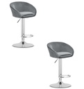EAST Hocker – grauer Samt / Chromgestell x 2