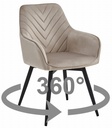 NANA360 Stuhl – dunkelbeiger Samt / schwarze Beine x 1