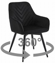 NANA360 Stuhl – schwarzer Samt / schwarze Beine x 1
