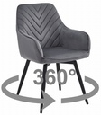 NANA360 Stuhl – dunkelgrauer Samt / schwarze Beine x 1
