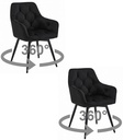 JORK360 Stuhl – schwarzer Samt / schwarze Beine x 2
