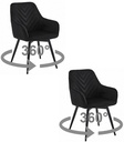 NANA360 Stuhl – schwarzer Samt / schwarze Beine x 2