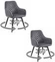 NANA360 Stuhl – dunkelgrauer Samt / schwarze Beine x 2