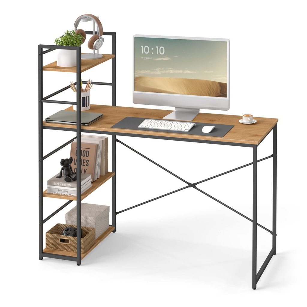 [model_2871_1] MAX 4.0 Computertisch – Eiche / schwarze Beine