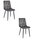 LIBRA Stuhl – dunkelgrauer Samt / schwarze Beine x 2