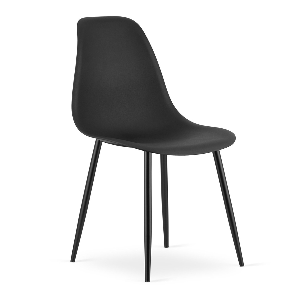 WAT Stuhl schwarz / schwarze Beine x 1