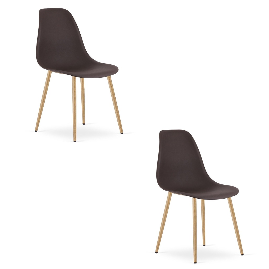 WAT Kaffeestuhl / natürliche Beine x 2