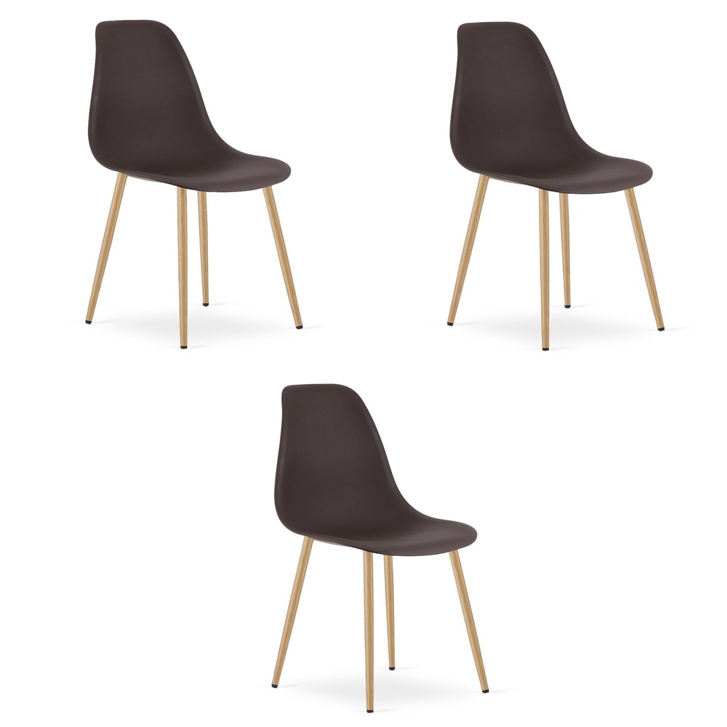 WAT Kaffeestuhl / natürliche Beine x 3