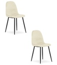 COMO Stuhl – beige Samt x 2