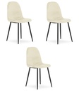 COMO Stuhl – beige Samt x 3
