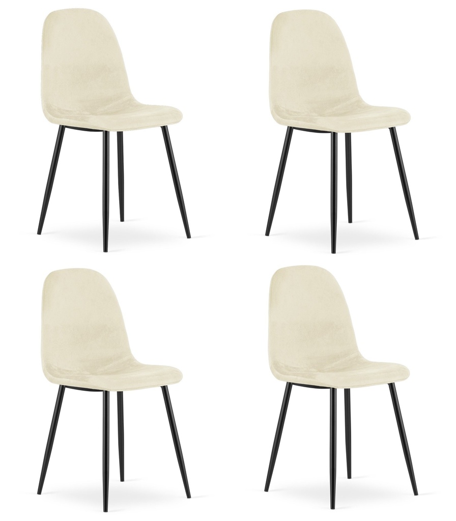 COMO Stuhl – beige Samt x 4