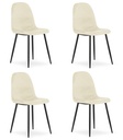 COMO Stuhl – beige Samt x 4
