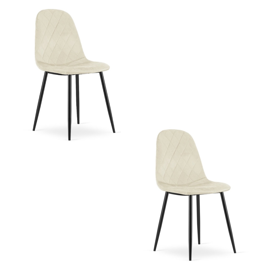 ASTI Stuhl – beige Samt x 2