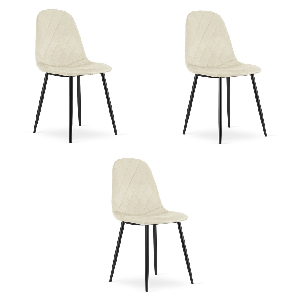 ASTI Stuhl – beige Samt x 3
