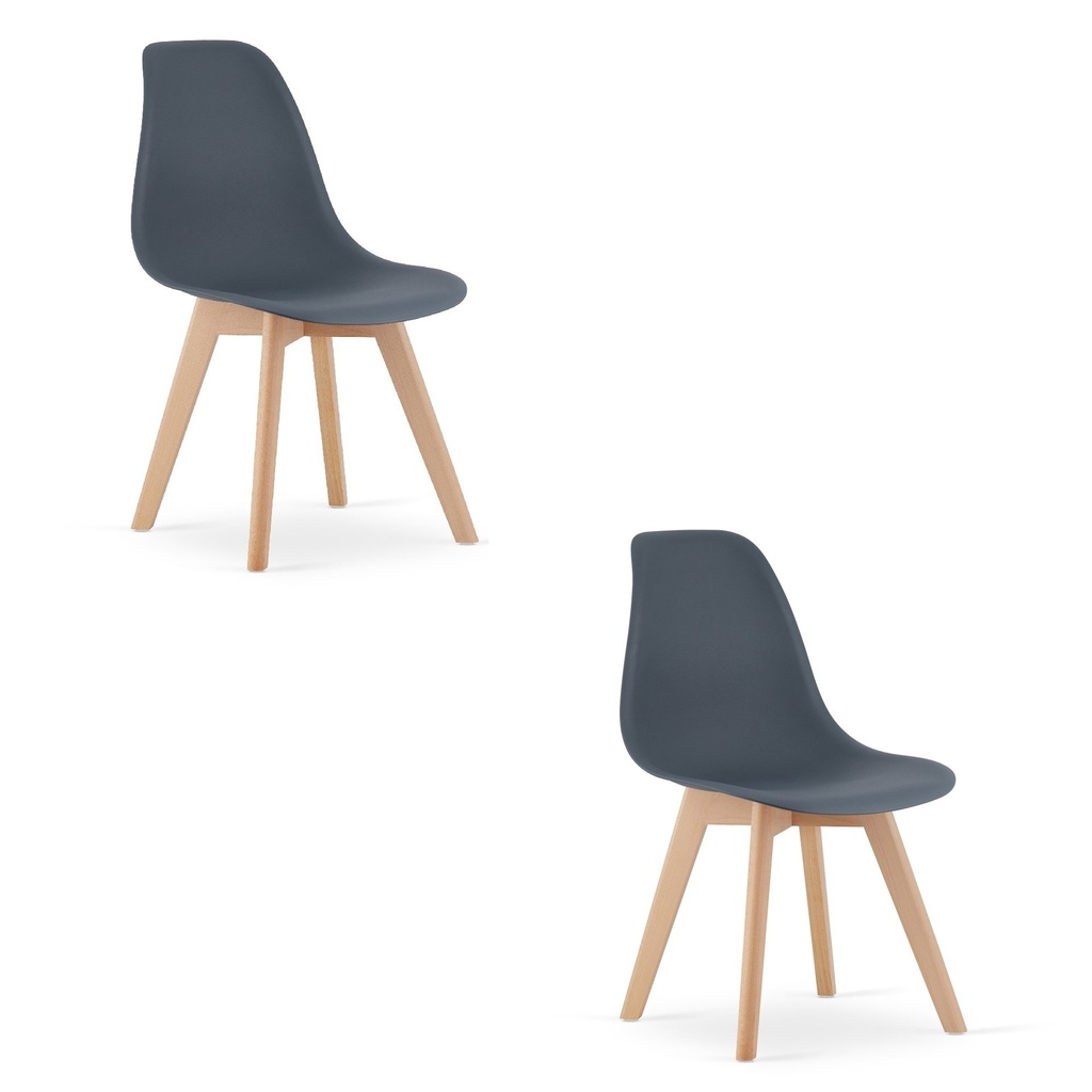 KITO Stuhl – dunkler Schiefer x 2