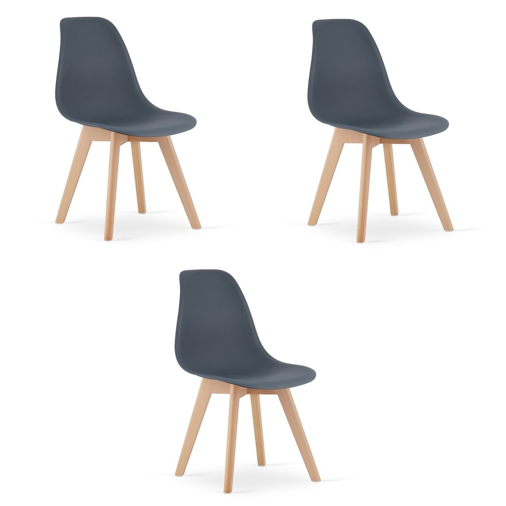 KITO Stuhl – dunkler Schiefer x 3