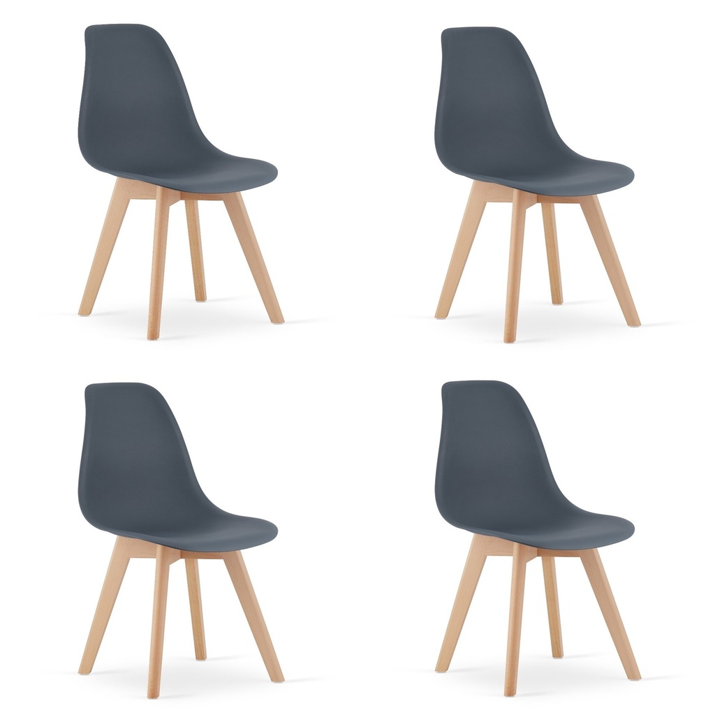 KITO Stuhl – dunkler Schiefer x 4