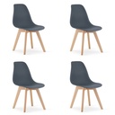 KITO Stuhl – dunkler Schiefer x 4