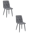 LIBRA Stuhl – dunkelgraues Material / schwarze Beine x 2