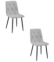 LIBRA Stuhl – hellgraues Material / schwarze Beine x 2