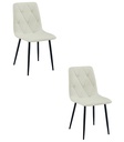 LIBRA Stuhl – beiges Material / schwarze Beine x 2