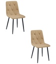 LIBRA Stuhl – braunes Material / schwarze Beine x 2
