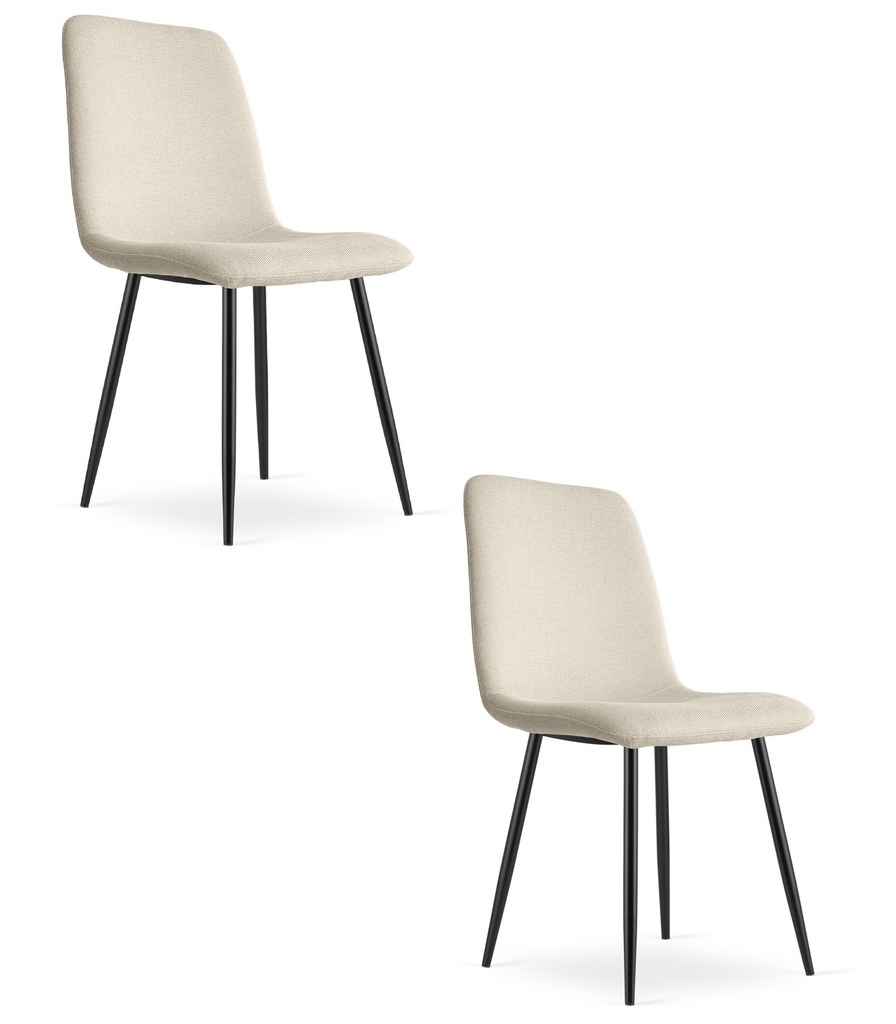 RIFT Stuhl – beige / schwarze Beine x 2