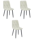 LIBRA Stuhl – beiges Material / schwarze Beine x 3