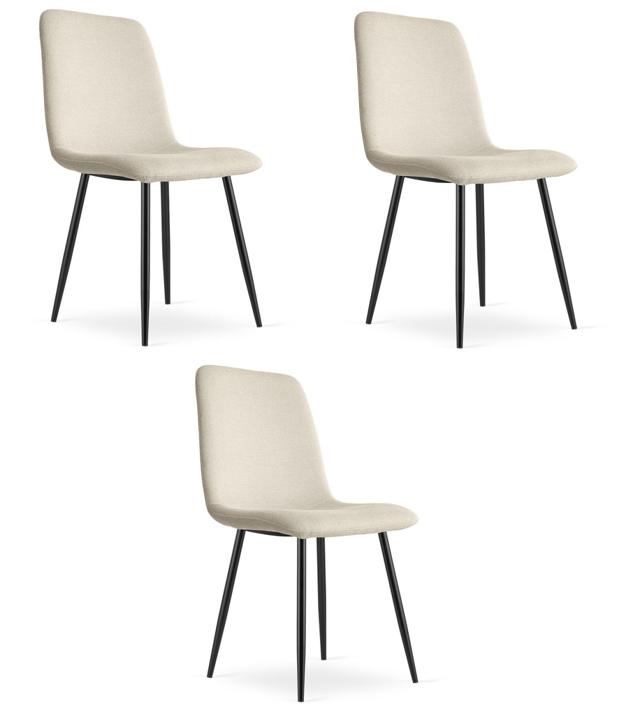 RIFT Stuhl – beige / schwarze Beine x 3