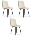 RIFT Stuhl – beige / schwarze Beine x 3