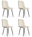 RIFT Stuhl – beige / schwarze Beine x 4