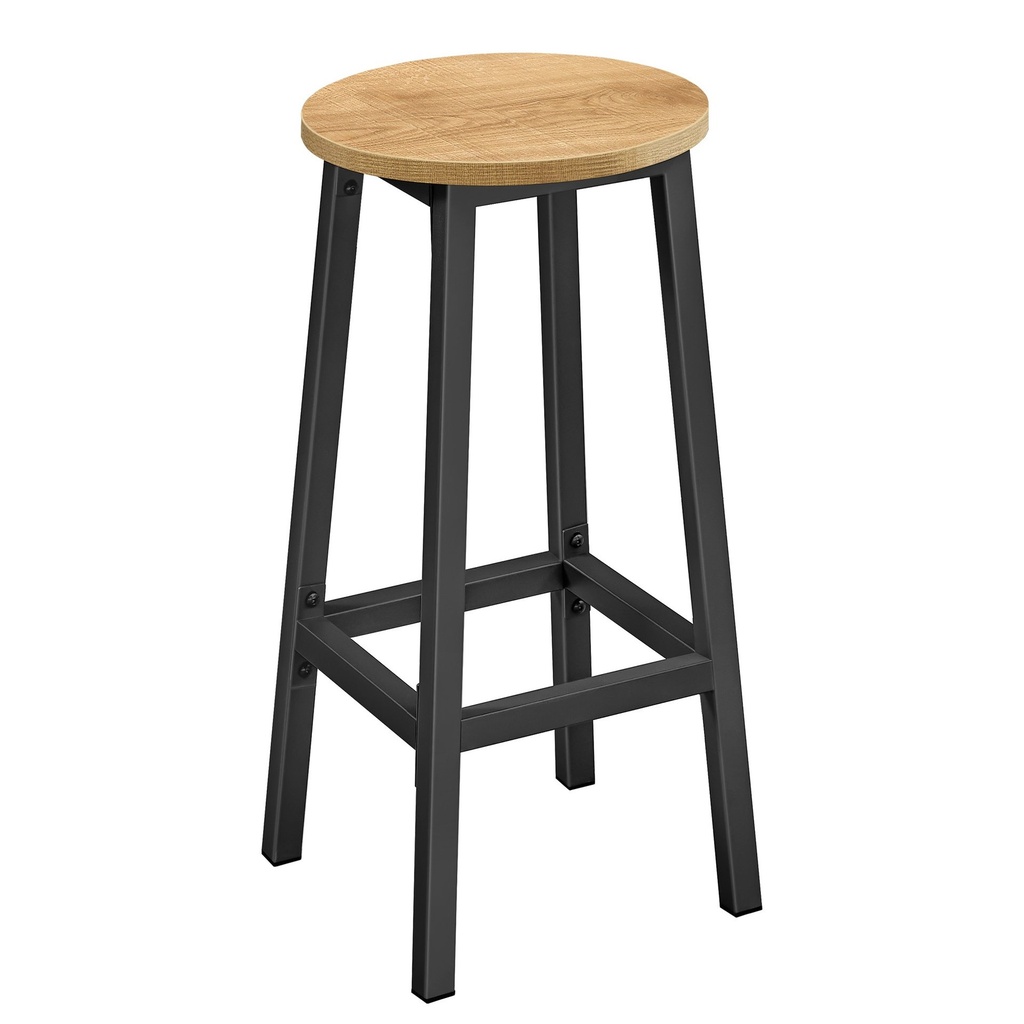 Barhocker – Eiche / schwarze Beine