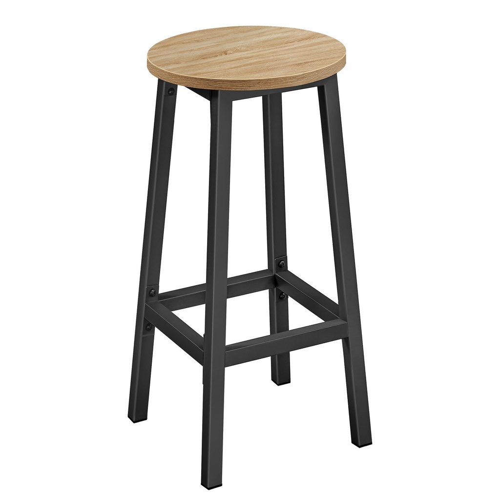 Barhocker – Sonoma-Eiche / schwarze Beine