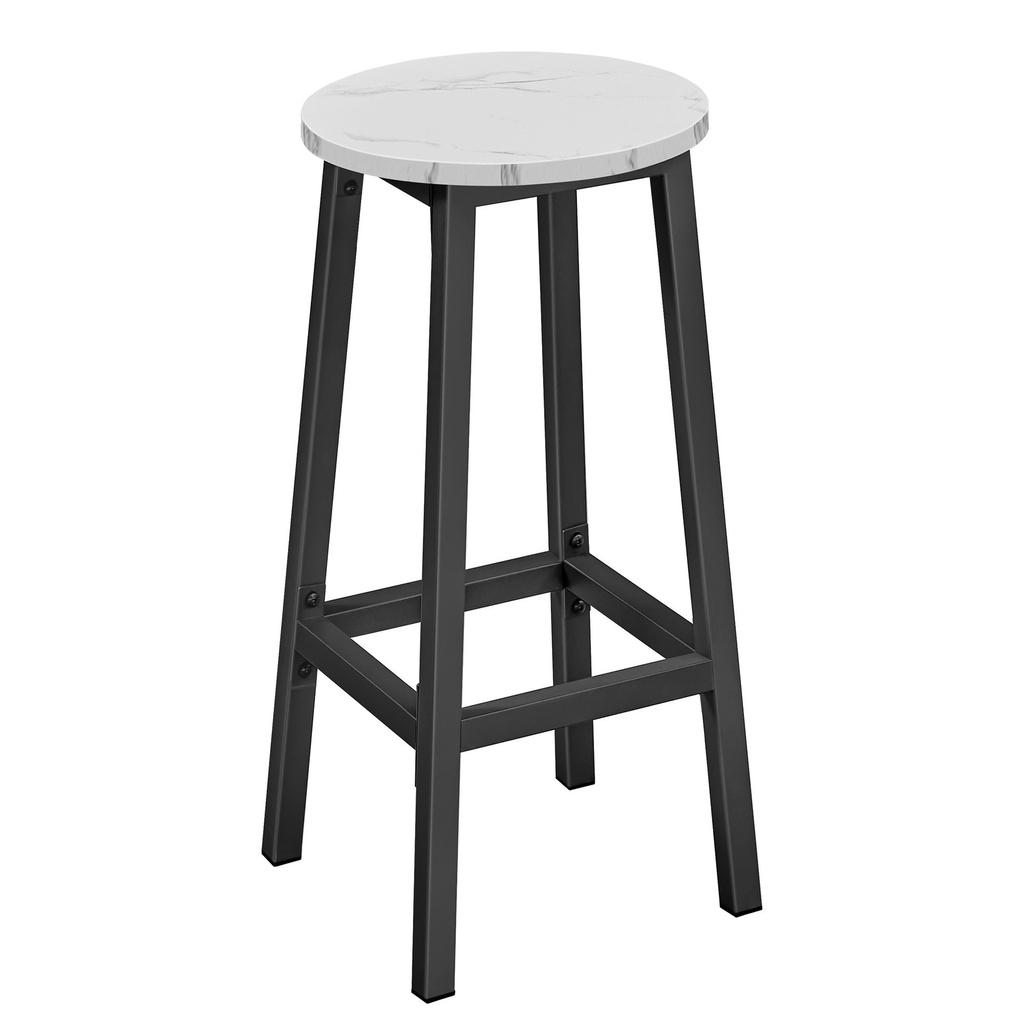 Barhocker – Marmor / schwarze Beine