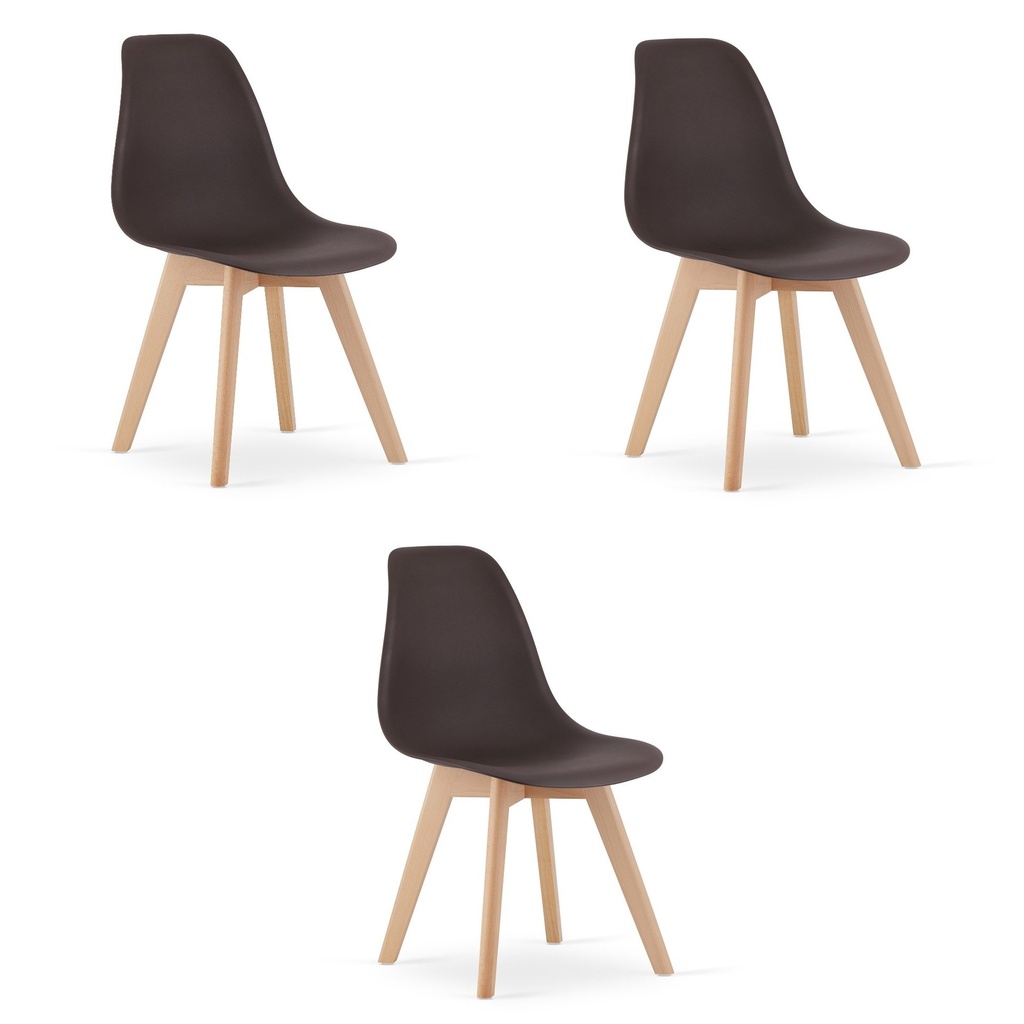 KITO Kaffeestuhl / natürliche Beine x 3