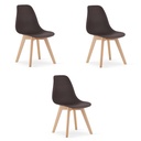 KITO Kaffeestuhl / natürliche Beine x 3