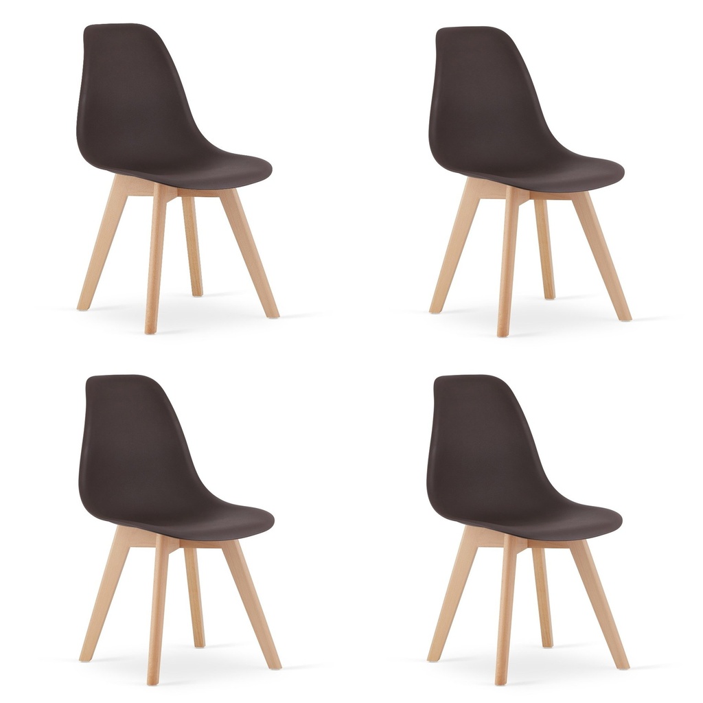 KITO Kaffeestuhl / natürliche Beine x 4