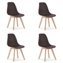 KITO Kaffeestuhl / natürliche Beine x 4