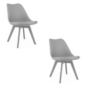 MARK Stuhl – grau / graue Beine x 2