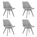 MARK Stuhl – grau / graue Beine x 4