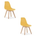 KITO Stuhl Senf / Naturbeine x 2
