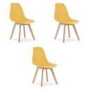 KITO Stuhl Senf / Naturbeine x 3