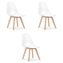 KITO Stuhl transparent / natürliche Beine x 3