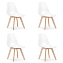 KITO Stuhl transparent / natürliche Beine x 4