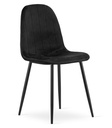 PADVA Stuhl – schwarzer Samt / schwarze Beine x 1