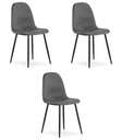 PADVA Stuhl – dunkelgrauer Samt / schwarze Beine x 3