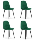 PADVA Stuhl – grüner Samt / schwarze Beine x 4