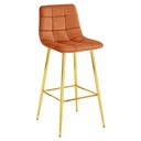 ARCETO Hocker – Kupfersamt / Goldbeine x 1
