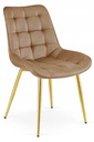 BERA Stuhl – brauner Samt / goldene Beine x 1