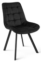 SORIA Stuhl – schwarzer Samt / schwarze Beine x 1